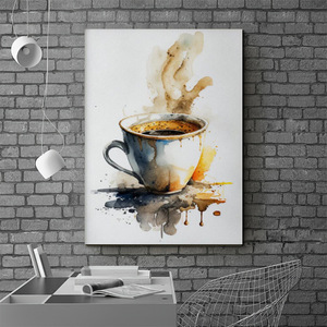 Quadro Minimalista di Alta Gamma con Cornice Interna in Legno di Pino, Arte Moderna da Parete per Decorazione Caffetteria - Product Image 3