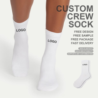 Chaussettes personnalisées en gros avec logo de marque, design jacquard imprimé, pour hommes et unisexe, idéales pour la gym, le sport et le quotidien