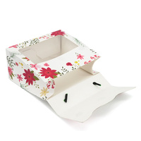 Boîte cadeau en papier personnalisée en gros pour l'emballage de produits de soin de la peau avec poignée et fenêtre en PVC