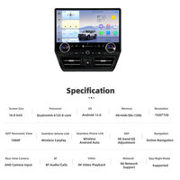 16.8" Pemutar DVD Mobil Android 13 Radio Layar Sentuh Navigasi GPS Carplay Android Auto Head Unit Monitor untuk Prado 2010-2022