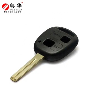 2 botones/3 Botón de latón coche llave remoto del coche transpondedor clave Shell para Toyota Corolla RAV4 <span class=keywords><strong>tierra</strong></span> crucero - Product Image 3