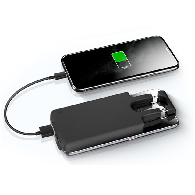 Universal Retractable Buckle Rechargeable Back Clip Battery Phone Case 6800mAh External Battery Charger Case for  Mobile Phones