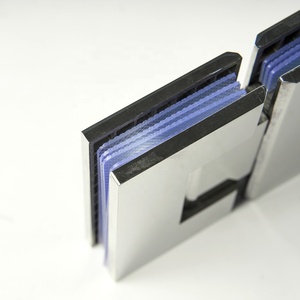 Ferramenta in acciaio inox incorniciato specchio a perno nascosto in vetro porta doccia cerniera <span class=keywords><strong>per</strong></span> occhiali da doccia - Product Image 5