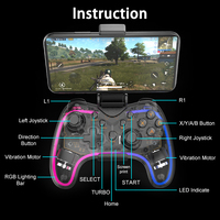 Manette de jeu sans fil BT 2.4g pour Smartphone, contrôleur de jeu sans fil pour téléphone Android IOS, Pubg