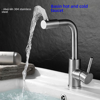 Wayon Salle De Bains Douche Lavabo Lavabo Lavabo Pivotant Bras Mécanique Robinet En Acier Inoxydable Robinet D'eau Froide Et Chaude