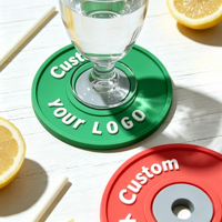 Sous-verre personnalisé en PVC souple, plaque de protection de table antidérapante et résistante à la chaleur avec logo personnalisé pour accessoires de bar et café