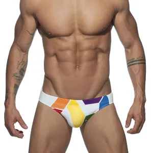 GZFZ-UXH069-1 swimwear manufacturer men's bikini briefs printed fashion men swimming trunks eco friendly swimwear