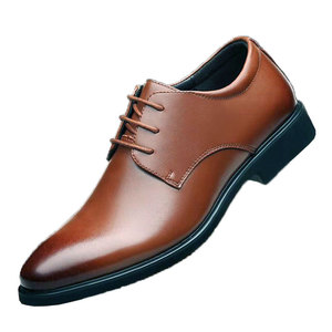 Nuevos Zapatos de Cuero PU de Negocios para Hombre, Modernos y de Alta Calidad, Zapatos Casuales Retro Británicos para Hombre - Product Image 1