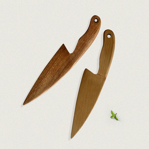 Couteau en bois pour enfants, bois de hêtre, couteau jouet sûr pour enfants, ensemble de jeu de cuisine, design uni - Product Image 1