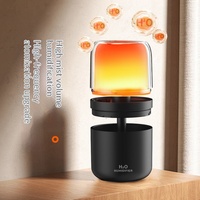 Nouvelle machine d'aromathérapie intelligente à flamme simulée, mini diffuseur ultrasonique USB pour la maison, humidificateur de bureau, lumière ambiante, minuterie