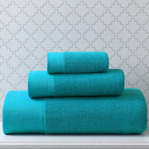 Ensemble de serviettes de bain et de toilette carrées pour adultes, 100% coton, épaisses, à poils coupés, brodées, couleur unie, douces et absorbantes, qualité hôtelière 5 étoiles, pour la maison et l'hôtel - Product Image 2