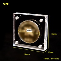Boîtier de présentation de luxe en acrylique transparent magnétique pour pièces commémoratives, étui anti-poussière pour médailles de défi, idéal pour exposition et stockage