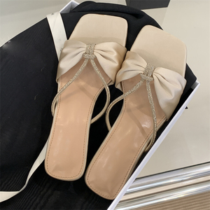 Sandales à talons hauts pour femmes, style stiletto, avec nœud, mignonnes et sexy, pour l'été, les fêtes, à bout ouvert, pour l'extérieur - Product Image 3