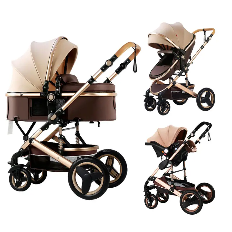 3 In 1 Kinderwagen Set Met Autostoel Luxe En 1888 Kinderwagen Voor 0-3 Jaar Groothandel Opvouwbare Kinderwagen Voor Reizen