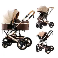 Reborn Baby Push Pop Kinderwagen Set, Europese Hoge Landschap Kinderwagen En Baby Auto Seatr/