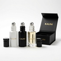Flacon roll-on de luxe pour huiles essentielles de 12 ml, flacon en verre vide pour attar avec emballage cadeau