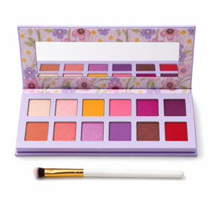 Paleta de Sombras de Ojos Metálicas Luminosas a Prueba de Agua con 10 Colores Morados Cálidos, Acabados Brillantes y Mate para Maquillaje de Fiesta - Product Image 1