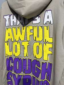 Eso es un montón horrible de COUPH SYRUP de alta calidad 100% algodón High Street Alphabet Trendy Brand Loose Casual Hat Hoodie para hombres - Product Image 5