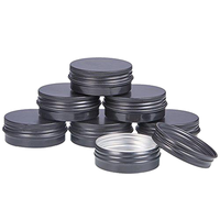 Fourniture abondante de boîte en étain en aluminium de 0.2-0.3mm d'épaisseur substrat rond boîtier en métal noir en fer modèle d'emballage alimentaire écologique peut