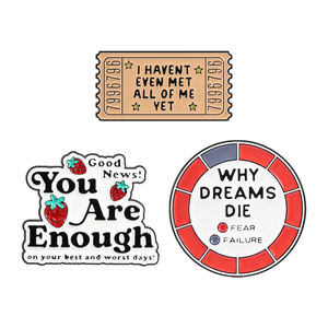 Pin Esmaltado Motivacional 'Aún No He Conocido Todo Lo Que Soy', Broche 'Por Qué <span class=keywords><strong>los</strong></span> <span class=keywords><strong>Sueños</strong></span> Mueren, No Temer el Fallo', Insignia de Solapa, Joyería, Regalo para Amigos - Product Image 2