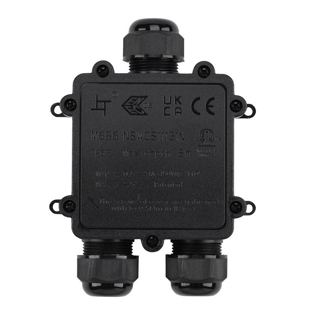 Heavy Duty IP 68 Waterproof Plastic Sealed Enclosure Case Junction Box 3 Holders Waterproof Junction Box Industrial Use