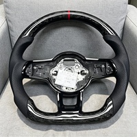 Volant sport en cuir et fibre de carbone forgée, adapté aux modèles Volkswagen VW Golf 5 6 7 GTI GTD R-Line MK5 CC Polo Passat
