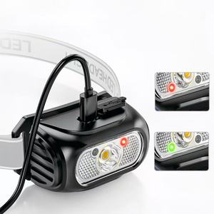 Con sensor de luz roja [batería incorporada + cable de carga USB] Nuevo modelo de linterna frontal LED portátil mini para pesca nocturna IP6x4 - Product Image 4