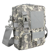Sac tactique 4L avec support pour téléphone, sac à bandoulière en polyester imperméable avec poche pour tablette, sac à bandoulière extérieur pour le cyclisme et les voyages