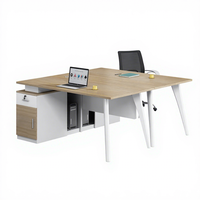 Bureau d'employé en L en bois, moderne et luxueux, réglable en hauteur, vente en gros directe usine, compatible avec logo, pour environnement de bureau, utilitaire