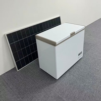 Congélateur profond 280L alimenté par énergie solaire 12V avec contrôle de température réglable pour usage domestique et automobile, fonctionne sur batterie