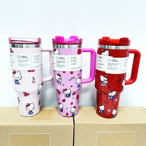 Nouvelle gourde isotherme double paroi en acier inoxydable de 40 oz avec poignée et paille, personnalisable, à prix raisonnable, modèle Senrio <span class=keywords><strong>Familly</strong></span> KT - Product Image 3