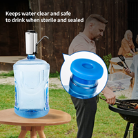 Bouchon de cruche d'eau en silicone réutilisable de 5 gallons couvercles de bouteille anti-déversement de 55mm bouchon de remplacement anti-éclaboussures pour visite en plein air logo personnalisé