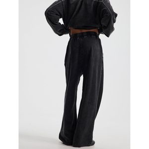 Keeps showing Mens Washed Corduroy Pants Wide Leg <b>Elastic</b> Waist Drawstring Casual Breathable With Pockets - Product Image 3