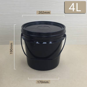 Nhà Máy Bán Hàng Trực Tiếp Nhỏ Lớn 20L 5 Gallon Cấp Thực Phẩm An Toàn Trắng Đen Nhựa Xô Có Nắp Đậy Và Xử Lý Nhựa Thùng - Product Image 3