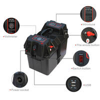 12 V extérieur Portable batterie Boc boîte d'alimentation 12 volts Marine Camping batterie boîte avec sangle caravane bateau