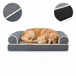 Orthopedic 3D Foam Dog Bed Luxury Rectangle <strong>Pet</strong> <strong>Sofa</strong> with Removable Washable Cover Non-Slip Bottom - Product Image 1