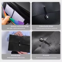 Organisateur de fichiers en accordéon de couleur arc-en-ciel de taille A4 bon marché classeur en plastique logo personnalisé