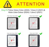Housse de tablette souple en TPU pour Kobo Libra 2 (2021) et Tolino Vision Color (2024) Moule privé 7 pouces Fabriqué en CN/GUA