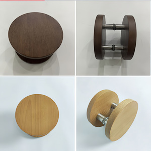 Manija Redonda Minimalista <span class=keywords><strong>de</strong></span> Madera Maciza Natural, Estilo Wabi Sabi, Herraje <span class=keywords><strong>de</strong></span> Entrada <span class=keywords><strong>de</strong></span> Madera Original para Tiendas <span class=keywords><strong>de</strong></span> <span class=keywords><strong>Ropa</strong></span> y Puertas <span class=keywords><strong>de</strong></span> Vidrio - Product Image 3