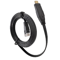 Cable de Consola USB C a RJ45 con Trenzado de PVC de 6 Pies, Adaptador Serial USB Compatible con Routers NETGEAR, Windows, Mac, Linux, Negro