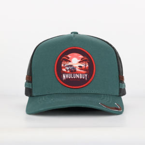 Custom Men's 5-Panel Mesh Trucker Cap Fashionable Printing <b>Patch</b> Stripes Hat for Performance Sports Outdoor 3D Embroidery - Product Image 2