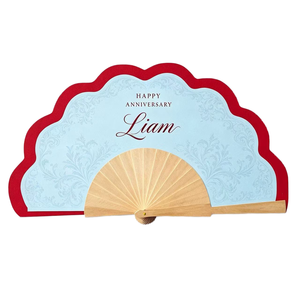 Abanico de Mano de Madera Pintado a Mano, Diseño de Imitación Antigua, Mini Abanico de Mano Duradero para Decoración Festiva y Regalo - Product Image 1
