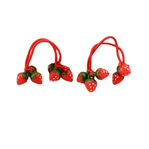 Lindas ligas para el cabello con diseño de fresa roja, accesorios para el cabello de uso diario para niños - Product Image 5