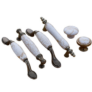 European Style Ceramic <b>Cabinet</b> Handle 6033 Zinc Alloy Bar Shape For Drawer And Wardrobe Door - Product Image 3