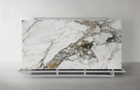 Revêtement mural grand format en pierre frittée, 3 motifs continus KLA227 pour les projets de chambres et de villas de luxe