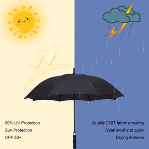 Wholesale Bulk Luxury Strong Ribs <b>Windproof</b> All Fiberglass <b>Umbrella</b> Classic Style Automatic Straight Handle 27 Inches Golf - Product Image 5