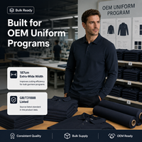 Tela de Punto Personalizada 32S, Tela de Algodón y Elastano, Tela de Poliéster y Algodón, Tela de Punto por Trama para Programas de Uniformes OEM al por Mayor