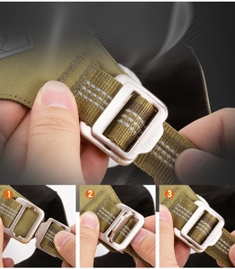 中型犬と大型犬用のカスタム耐久性のある簡単操作軽量ヘビーデューティ反射パッド入りナイロン戦術犬用ハーネス - Product Image 5