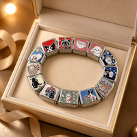 Nouveaux Bracelets Modulables DIY en Acier Inoxydable Italien, Breloques Exquises et Pendentifs Mignons Thème Animaux, Vente en Gros