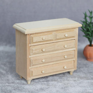 High Quality Doll House 1:12 Miniature Furniture Wooden <strong>Drawer</strong> Wardrobe - Product Image 2
